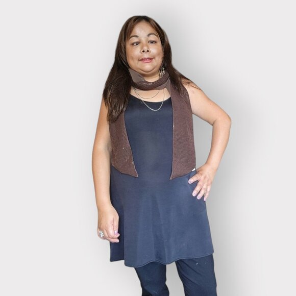 OASIS WOMENS BROWN SEQUIN SCARF - Picture 3 of 4